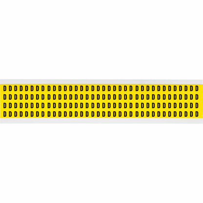 0.25" Vinyl N&L Black on Yellow D 144/PK
