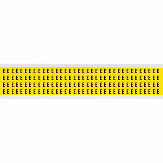 0.25" Vinyl N&L Black on Yellow E 144/PK