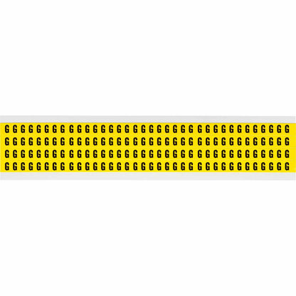 0.25" Vinyl N&L Black on Yellow G 144/PK