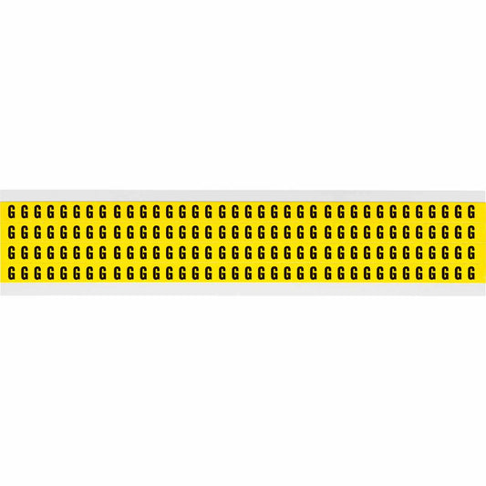 0.25" Vinyl N&L Black on Yellow G 144/PK