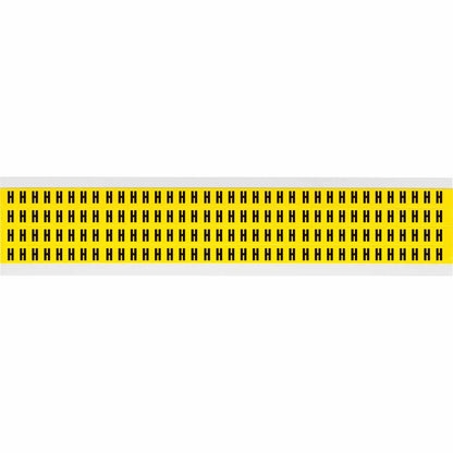 0.25" Vinyl N&L Black on Yellow H 144/PK