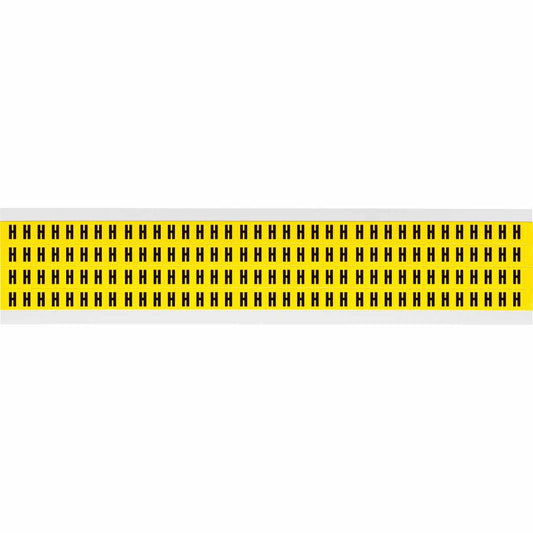 0.25" Vinyl N&L Black on Yellow H 144/PK