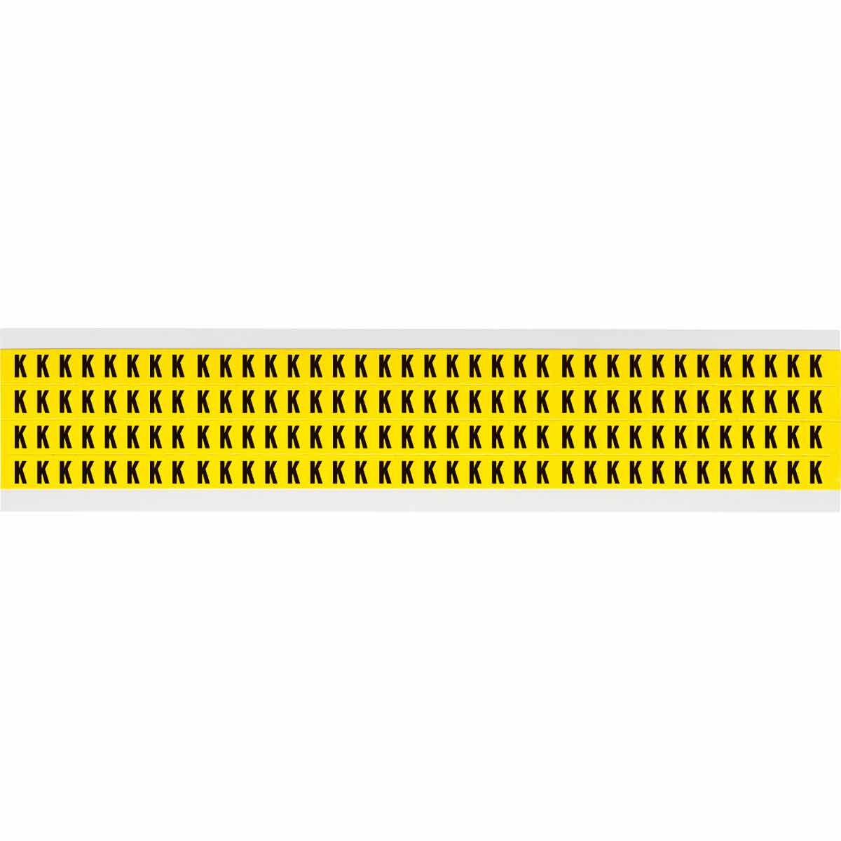 0.25" Vinyl N&L Black on Yellow K 144/PK