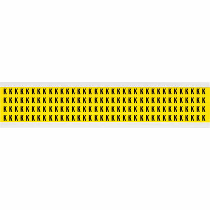 0.25" Vinyl N&L Black on Yellow K 144/PK