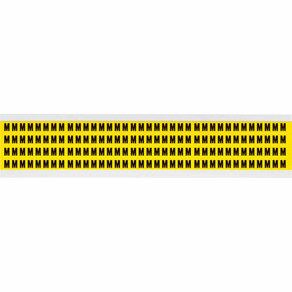 0.25" Vinyl N&L Black on Yellow M 144/PK