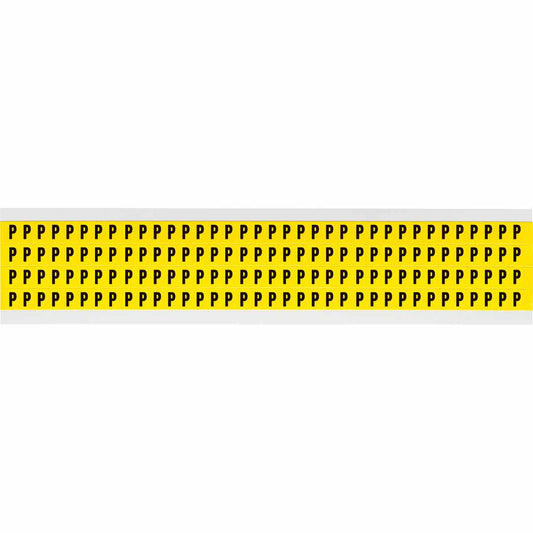 0.25" Vinyl N&L Black on Yellow P 144/PK