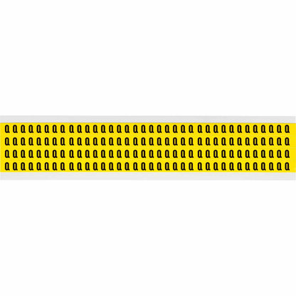 0.25" Vinyl N&L Black on Yellow Q 144/PK