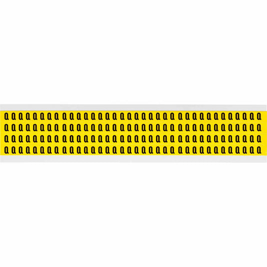 0.25" Vinyl N&L Black on Yellow Q 144/PK