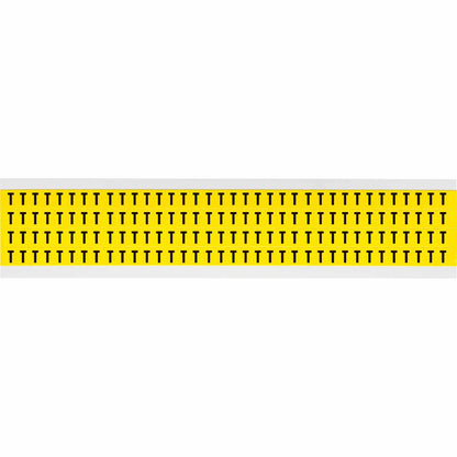 0.25" Vinyl N&L Black on Yellow T 144/PK