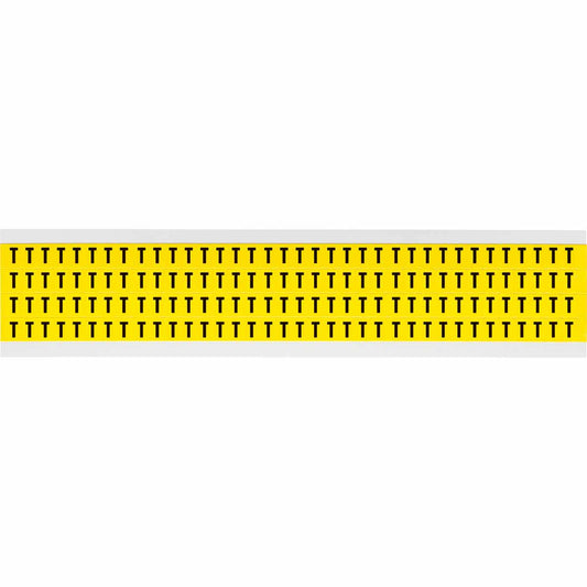 0.25" Vinyl N&L Black on Yellow T 144/PK