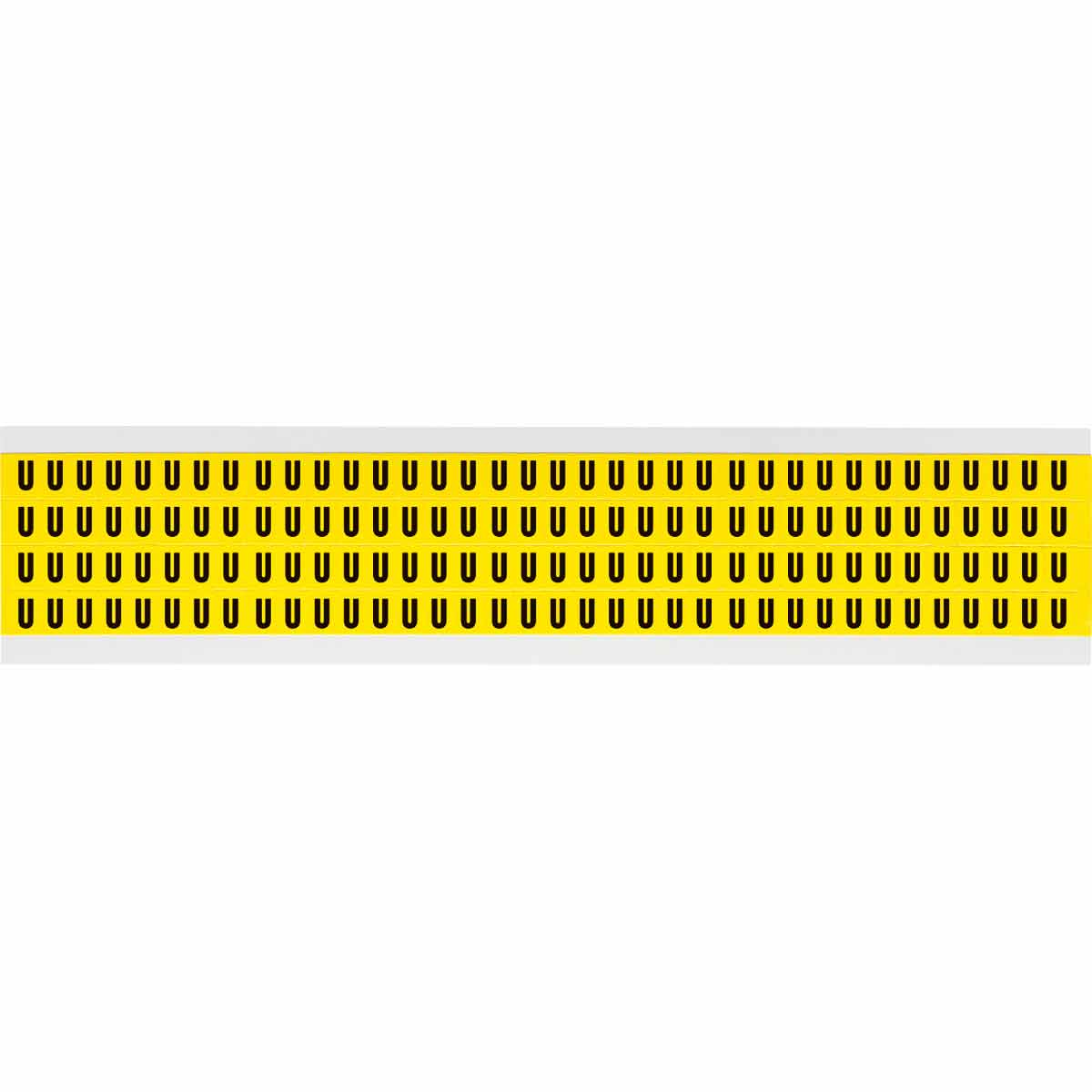 0.25" Vinyl N&L Black on Yellow U 144/PK