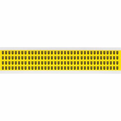 0.25" Vinyl N&L Black on Yellow U 144/PK