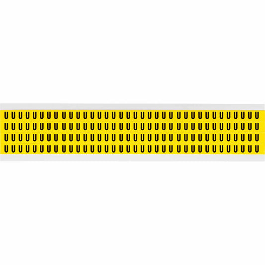 0.25" Vinyl N&L Black on Yellow U 144/PK