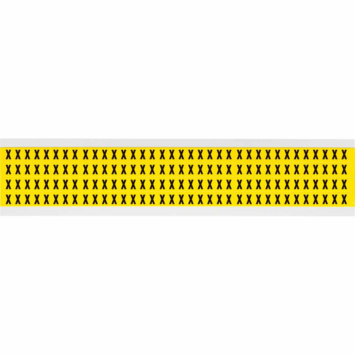 0.25" Vinyl N&L Black on Yellow X 144/PK