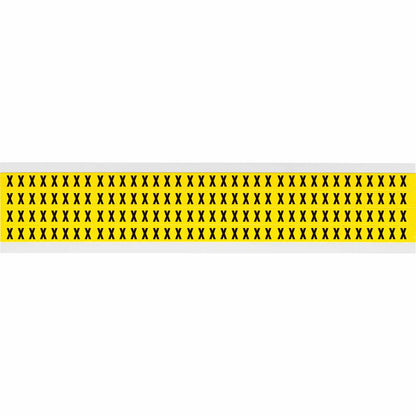 0.25" Vinyl N&L Black on Yellow X 144/PK
