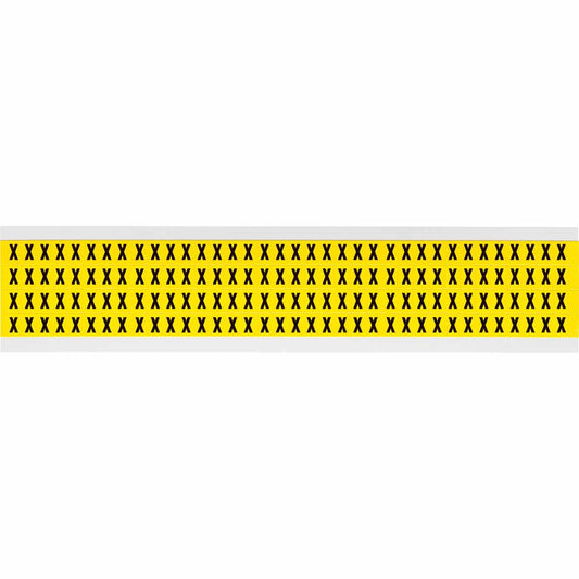 0.25" Vinyl N&L Black on Yellow X 144/PK