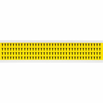0.25" Vinyl N&L Black on Yellow Y 144/PK