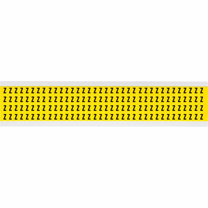 0.25" Vinyl N&L Black on Yellow Z 144/PK