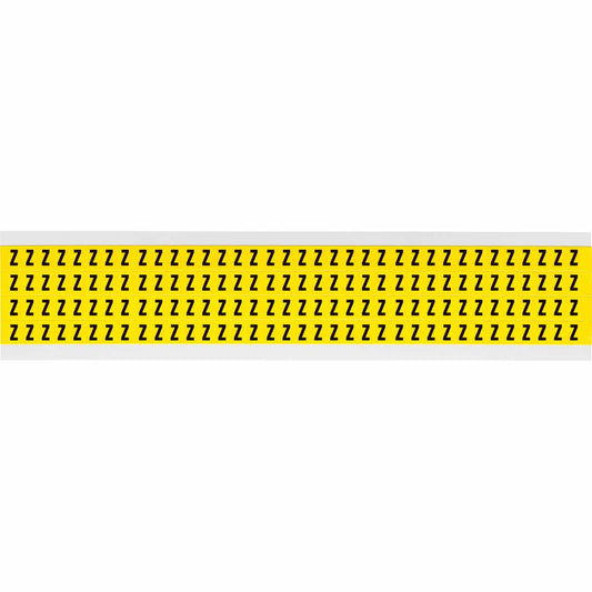 0.25" Vinyl N&L Black on Yellow Z 144/PK