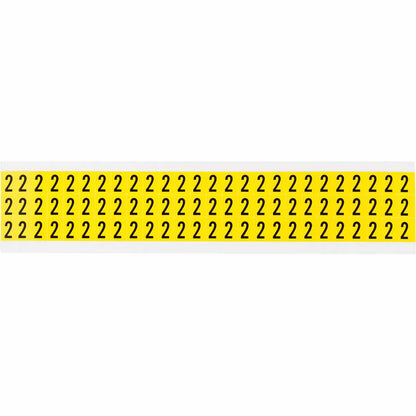 0.375" Vinyl N&L Black on Yellow 2 78/PK