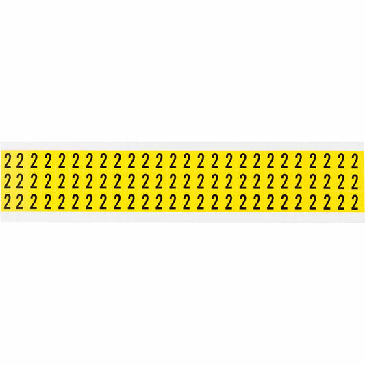 0.375" Vinyl N&L Black on Yellow 2 78/PK