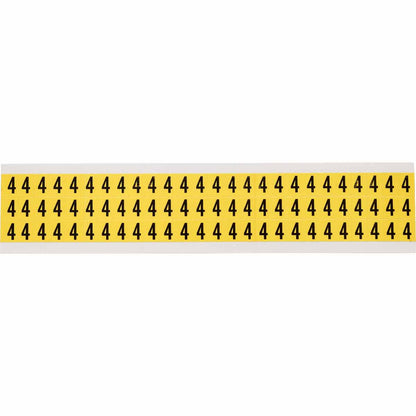 0.375" Vinyl N&L Black on Yellow 4 78/PK