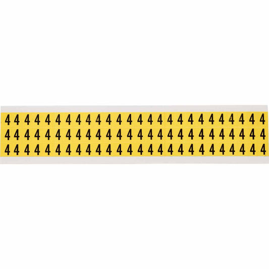 0.375" Vinyl N&L Black on Yellow 4 78/PK