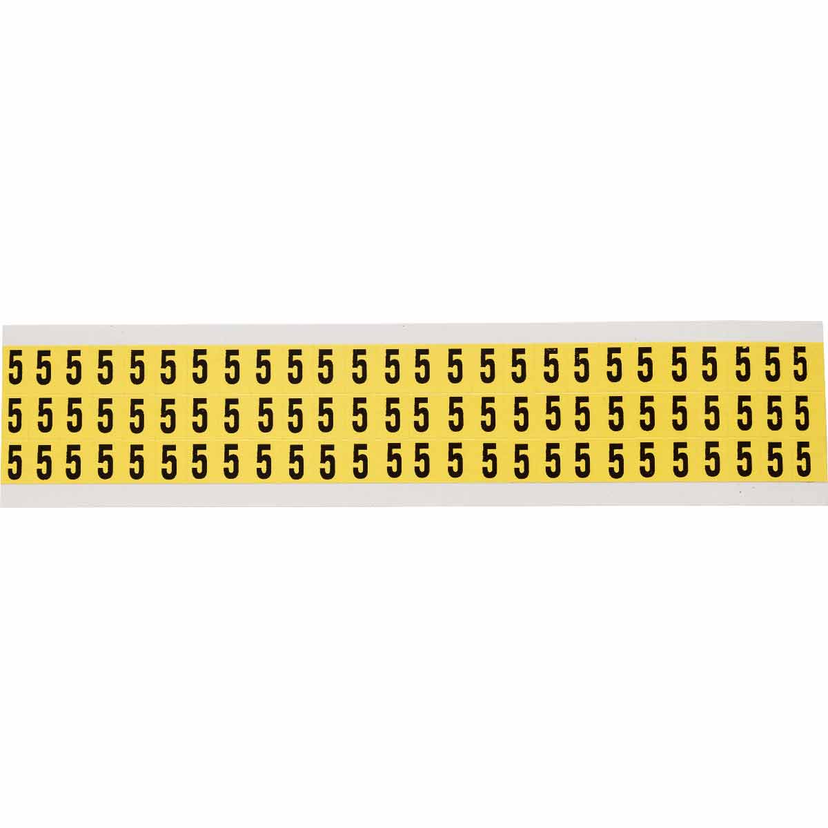 0.375" Vinyl N&L Black on Yellow 5 78/PK