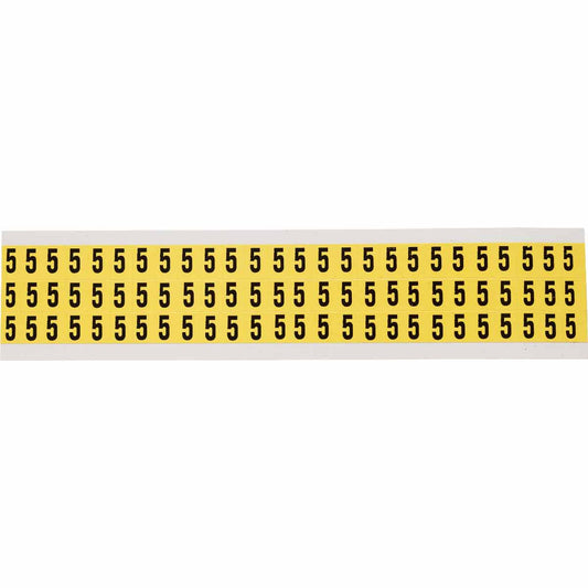 0.375" Vinyl N&L Black on Yellow 5 78/PK