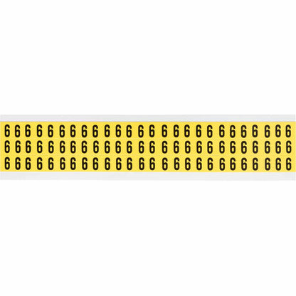 0.375" Vinyl N&L Black on Yellow 6 78/PK