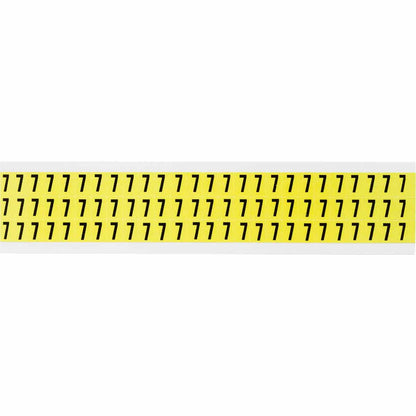 0.375" Vinyl N&L Black on Yellow 7 78/PK