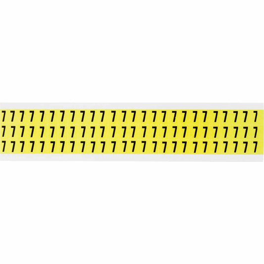 0.375" Vinyl N&L Black on Yellow 7 78/PK