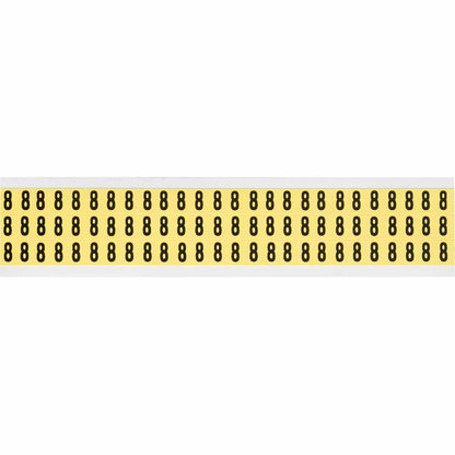 0.375" Vinyl N&L Black on Yellow 8 78/PK