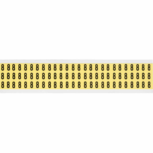 0.375" Vinyl N&L Black on Yellow 8 78/PK