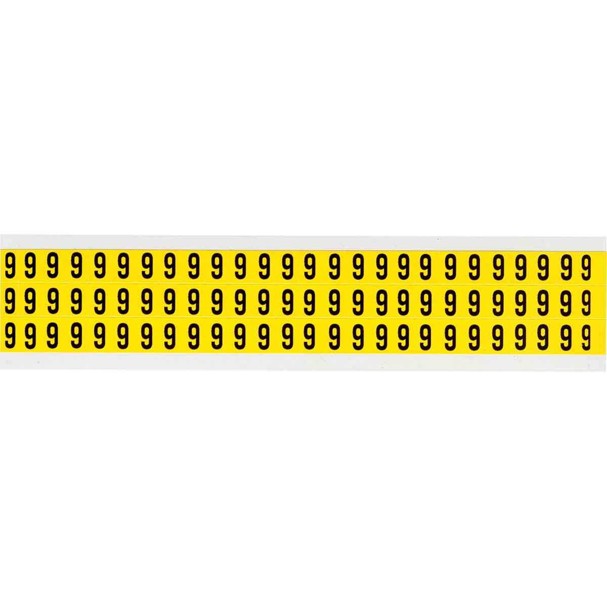 0.375" Vinyl N&L Black on Yellow 9 78/PK