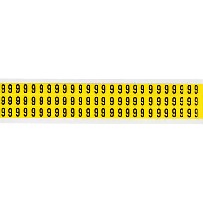 0.375" Vinyl N&L Black on Yellow 9 78/PK