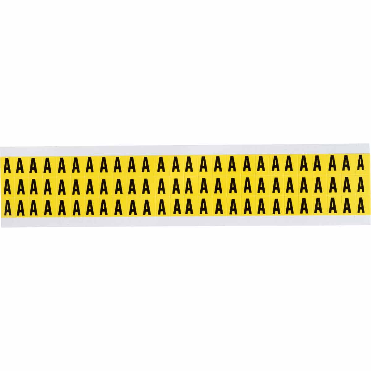 0.375" Vinyl N&L Black on Yellow A 78/PK