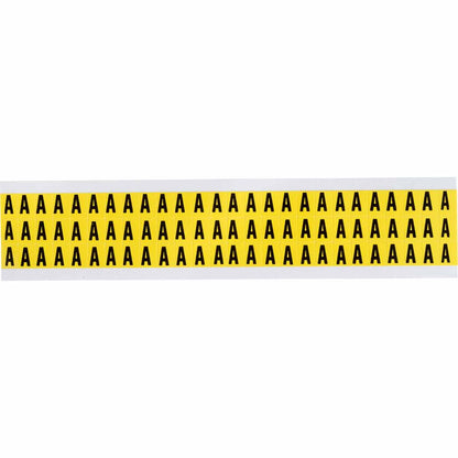 0.375" Vinyl N&L Black on Yellow A 78/PK