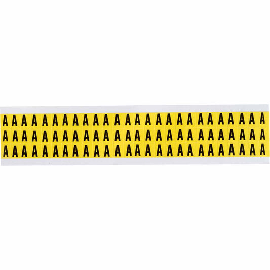 0.375" Vinyl N&L Black on Yellow A 78/PK