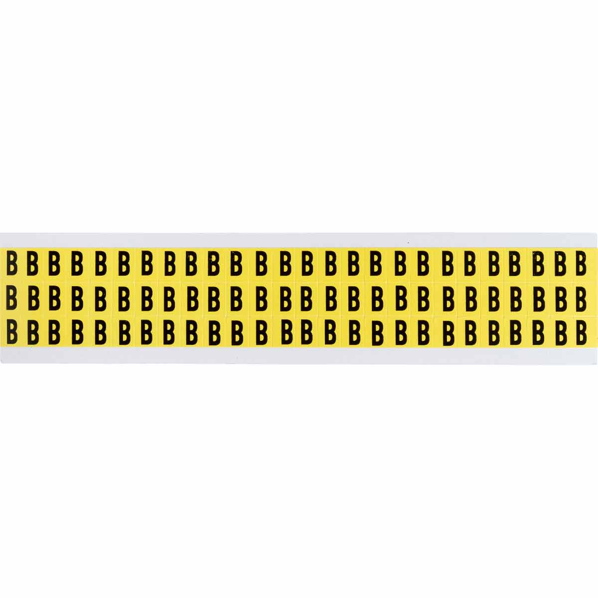 0.375" Vinyl N&L Black on Yellow B 78/PK