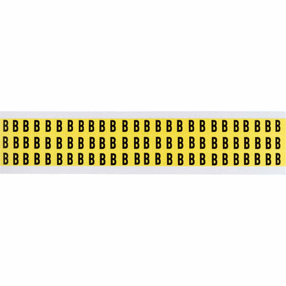 0.375" Vinyl N&L Black on Yellow B 78/PK