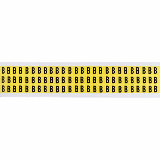 0.375" Vinyl N&L Black on Yellow B 78/PK