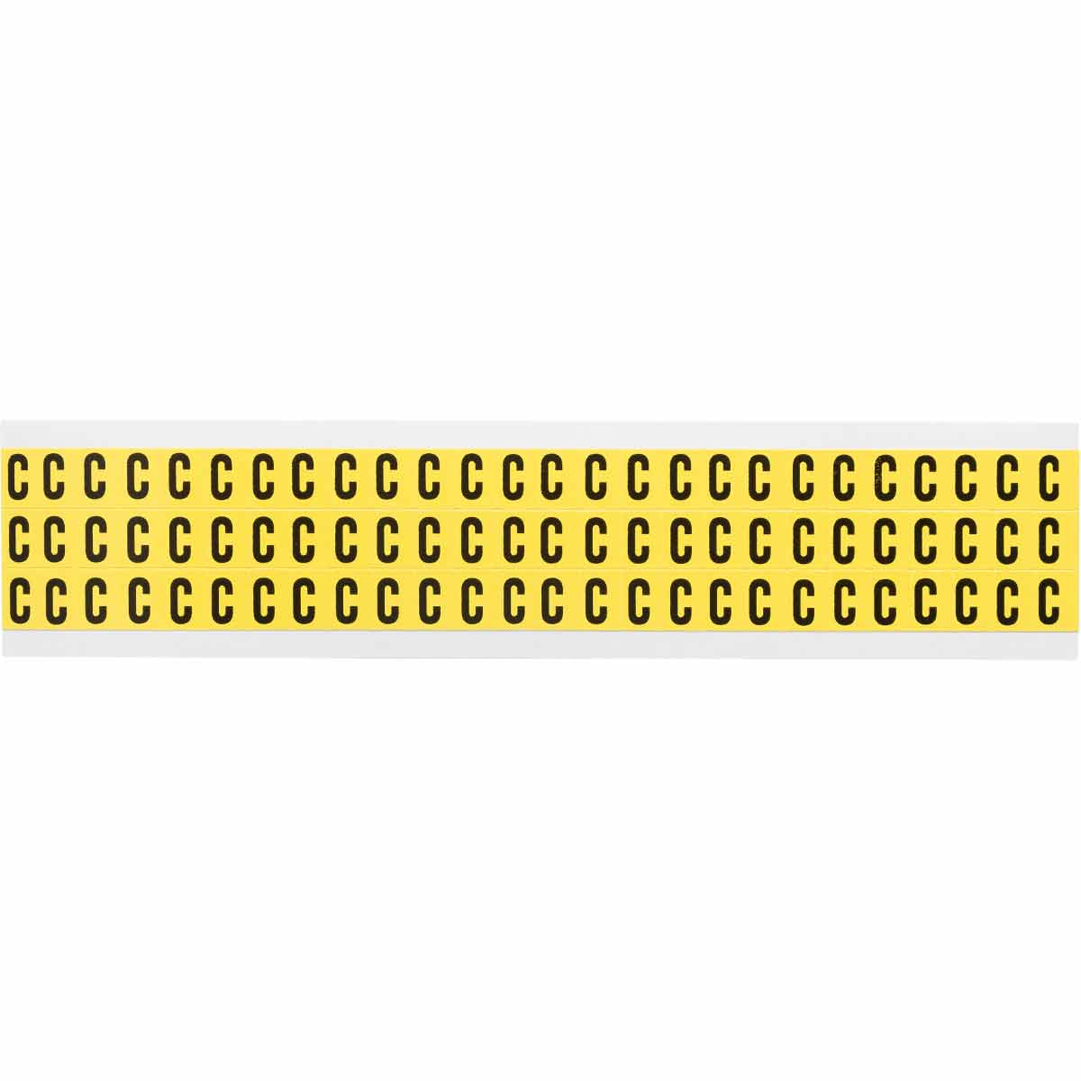 0.375" Vinyl N&L Black on Yellow C 78/PK