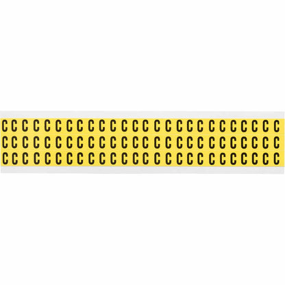 0.375" Vinyl N&L Black on Yellow C 78/PK