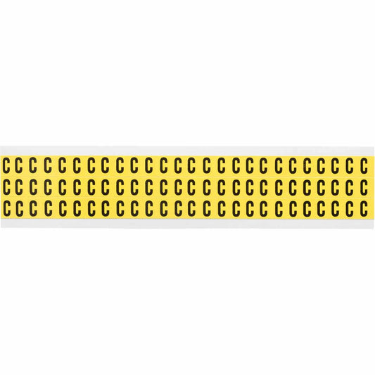0.375" Vinyl N&L Black on Yellow C 78/PK
