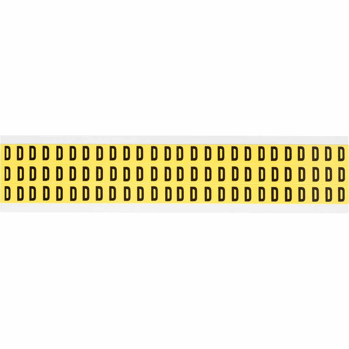 0.375" Vinyl N&L Black on Yellow D 78/PK