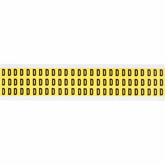 0.375" Vinyl N&L Black on Yellow D 78/PK