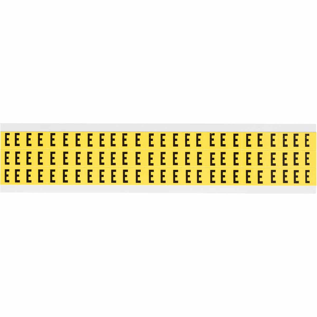0.375" Vinyl N&L Black on Yellow E 78/PK