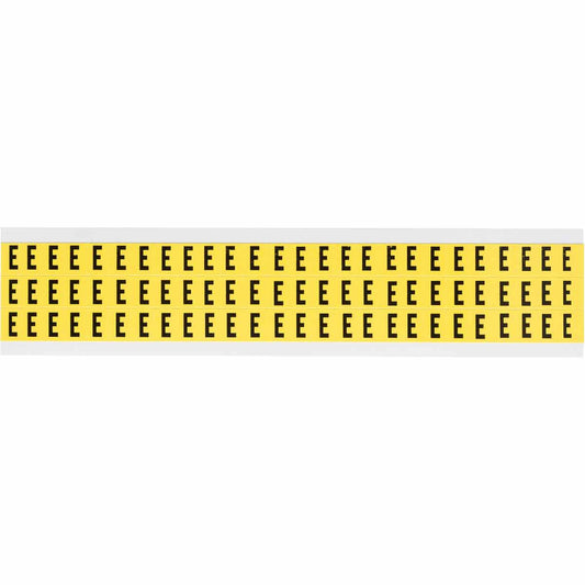 0.375" Vinyl N&L Black on Yellow E 78/PK