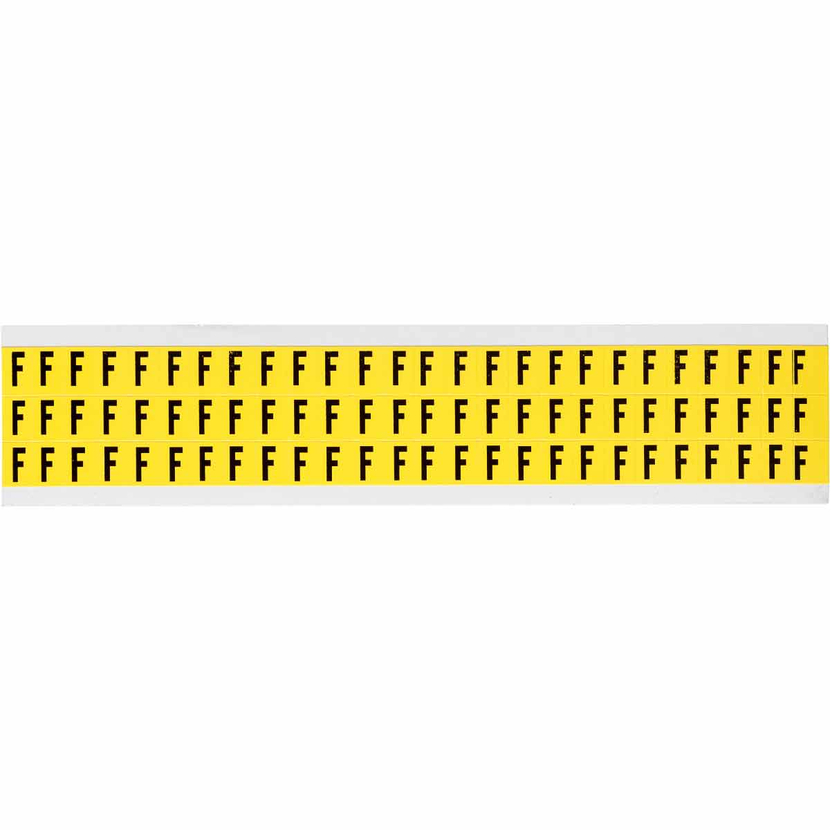 0.375" Vinyl N&L Black on Yellow F 78/PK